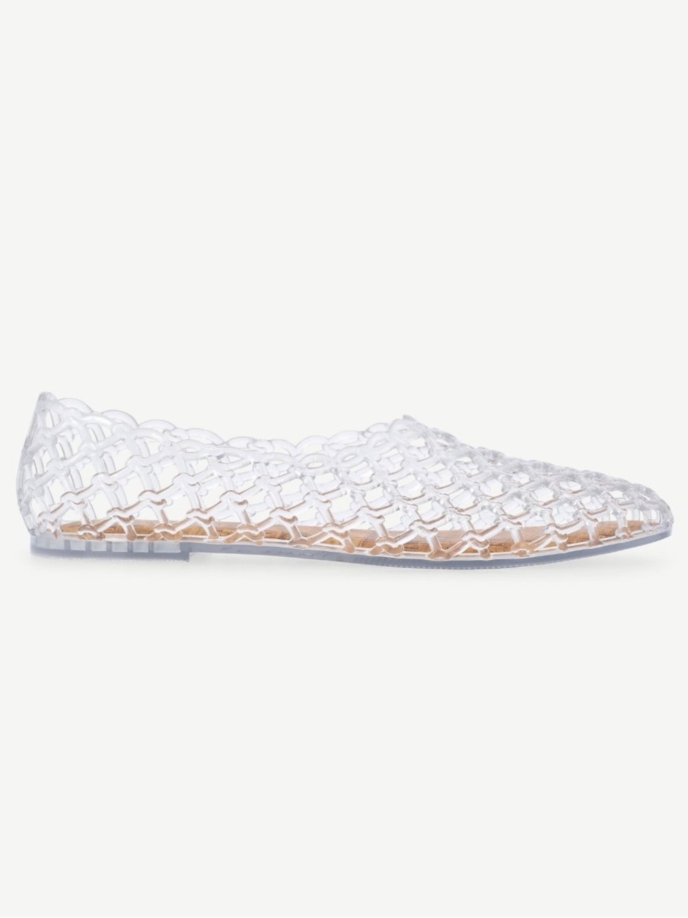 No Boundaries Clear Jelly Lattice Ballet Flats Women's 8.5 - Picture 6 of 9